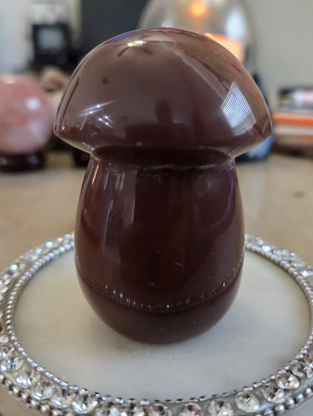 Natural Polychrome Ocean Jasper Crystal Carved Mushroom Tower #2